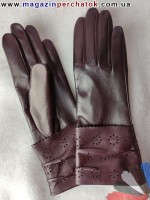 Модель № 285 Перчатки женские из натуральной кожи без подкладки. Кожа производства Италии.